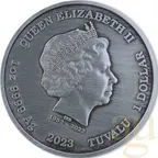1 Unze Silbermünze Tuvalu - Gods of Olympus - Ares 2023 Antik Finish