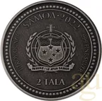 1 Unze Silbermünze Samoa Seedrache 2022 Antik Finish