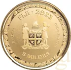 1 Unze Goldmünze Fiji Koi Fish 2023 - coloriert
