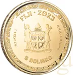 1 Unze Goldmünze Fiji Koi Fish 2023 - coloriert