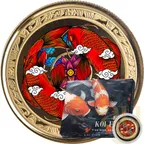 1 Unze Goldmünze Fiji Koi Fish 2023 - coloriert