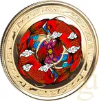 1 Unze Goldmünze Fiji Koi Fish 2023 - coloriert