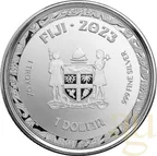 1 Unze Silbermünze Fiji Koi Fish 2023 - coloriert