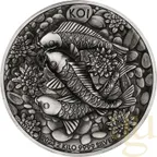 2 Kilogramm Silbermünze Australien Koi Fish 2023 - Antik Finish - High Relief
