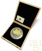 1 Kilogramm Silbermünze Maple Leaf 2013 proof - teilvergoldet