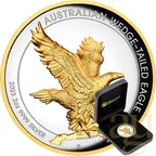 2 Unzen Silbermünze Australien Wedge Tailed Eagle 2023 - Proof High Relief - teilvergoldet