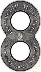 2 Unzen Silbermünze Australien Figure 8 Drache & Phönix 2020 - Antik Finish