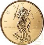 1 Unze Goldmünze Gibraltar Lady Justice 2023