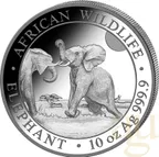 10 Unzen Silbermünze Somalia Elefant 2024