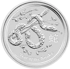 1 Unze Silbermünze Australien Lunar II Schlange 2013