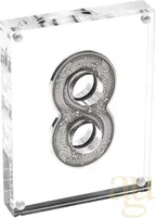 2 Unzen Silbermünze Australien Figure 8 Drache 2018 Antik Finish