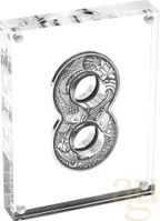 2 Unzen Silbermünze Australien Figure 8 Koi Fish 2019 Antik Finish
