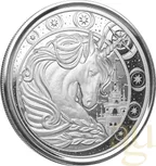 1 Unze Silbermünze Afrika Ghana Unicorn 2023
