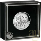2 Unzen Silbermünze Australien Brumby 2023  - High Relief - polierte Platte