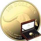 1 Unze Goldmünze Australien Känguru 2023 (RAM) - 30 Jahre Jubiläum - polierte Platte