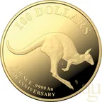 1 Unze Goldmünze Australien Känguru 2023 (RAM) - 30 Jahre Jubiläum - polierte Platte