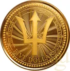1 Unze Goldmünze Barbados Trident 2023