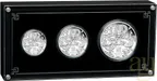 Silbermünze Australien Lunar III Drache 2024 - polierte Platte - Three Coin Set