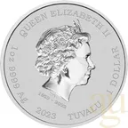1 Unze Silbermünze Tuvalu James Bond - Casino Royale Chip 2023 coloriert - Coincard