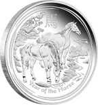 1 Kilogramm Silbermünze Australien Lunar II Pferd 2014 polierte Platte