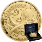 1 Unze Goldmünze Barbados Octopus 2023