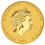 1/2 Unze Goldmünze Australien Lunar II Drache 2012