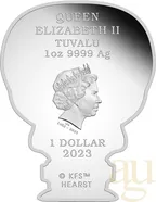 1 Unzen Silbermünze Tuvalu Minted Mini The Phantom 2023 - coloriert