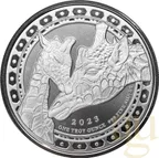 1 Unze Silbermünze Republic of Guinea Ecuatorial Giraffe 2023