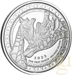 1 Unze Silbermünze Republic of Guinea Ecuatorial Giraffe 2023