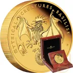 5 Unzen Goldmünze Australien Mythical Creatures Basilisk 2023 - polierte Platte