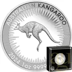 1 Unze Silbermünze Australien Känguru 2024 - King Charles Observe Proof