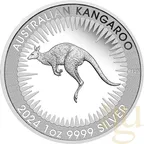 1 Unze Silbermünze Australien Känguru 2024 - King Charles Observe Proof