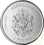 1 Unze Silbermünze Gibraltar War Elephant 2023
