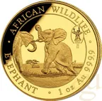 1 Unze Goldmünze Somalia Elefant 2024 - WMF Berlin