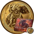 1 Unze Goldmünze Gibraltar War Elephant 2023