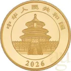 100 Gramm Goldmünze China Panda 2026 - proof
