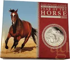 1 Unze Silbermünze Australien Lunar II Pferd 2014 polierte Platte