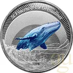 1 Unze Silbermünze EC8 St. Vincent & The Grenadines - Humpback Whale 2023 - coloriert