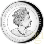 5 Unzen Silbermünze Australien Lunar III Drache 2024 polierte Platte - High Relief