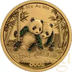 50 Gramm Goldmünze China Panda 2026 - proof