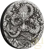 2 Unzen Silbermünze Australien Lunar III Drache 2024 - Antik Finish
