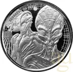 1/2 Unze Silbermünze Afrika Ghana Alien 2023