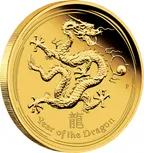 1/10 Unze Goldmünze Australien Lunar II Drache 2012 - polierte Platte