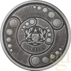 1 Unze Silbermünze Afrika Ghana Alien 2023 - Antik Finish