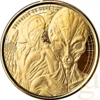 1/10 Unze Goldmünze Afrika Ghana Alien 2023