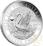 1 Unze Silbermünze Australien Schwan 2024