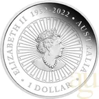 1 Unze Silbermünze Australien Lunar III Opal Drache 2024 - polierte platte