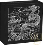 5 Unzen Silbermünze Australien Lunar III Drache 2024 polierte Platte - High Relief