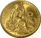 100 Soles Peru Goldmünze 1961