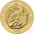 1 Unze Goldmünze Tudor Beasts Tudor Dragon 2024